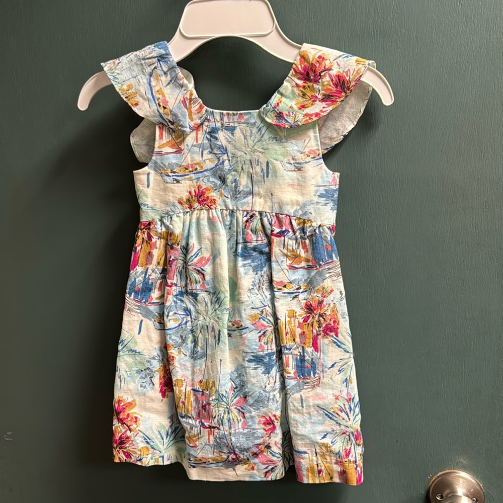 Zara girls sleeveless linen sundress size 5
